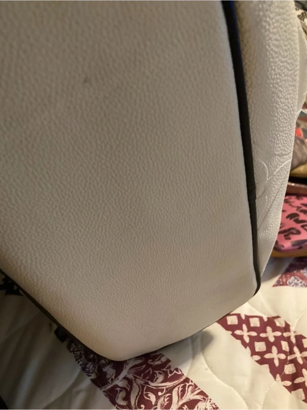 White Women's Leather Tote Bag